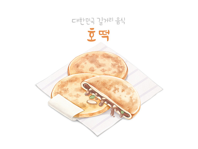 com 美味小食 韩国紫菜包饭 紫菜卷 淡彩手绘 美食水彩插画psd_平