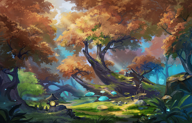 q版森林背景