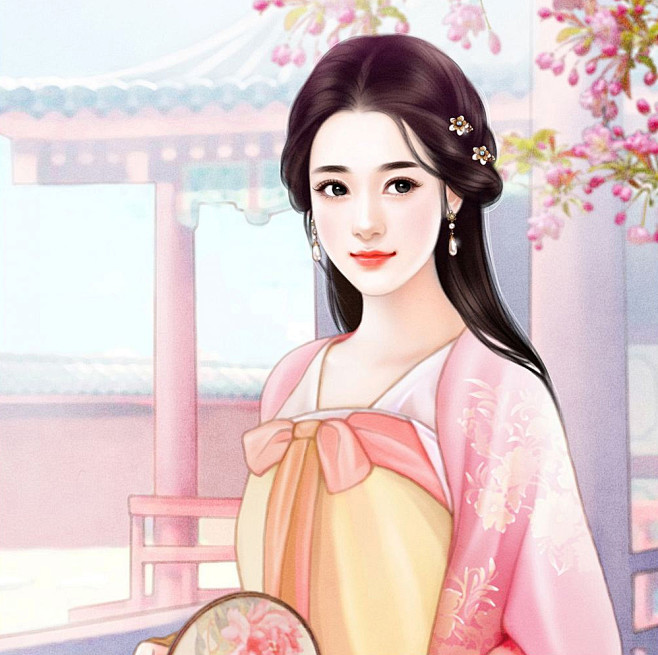 暮色年华丶采集到手绘古装倾城美女