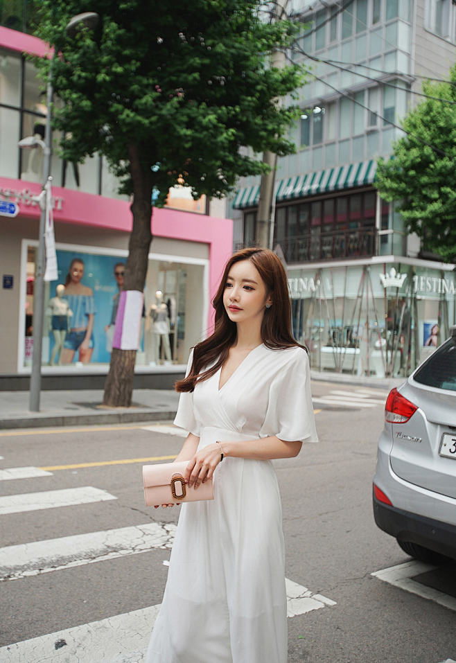 ▼sonyoonjoo170613图片bp更新落木白堇修长文艺女神雪纺裙看图孙允珠