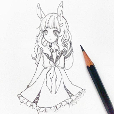 动漫线描稿