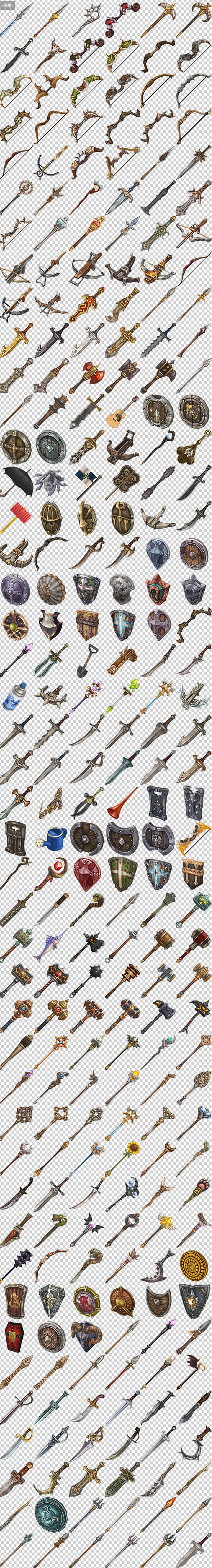 游戏美术icon 日韩游戏装备图标 武器 指环 帽子 法杖 物品图标-淘宝