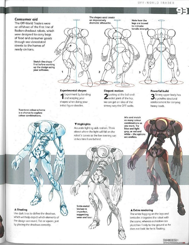 50种机器人画法-国外手绘教程
