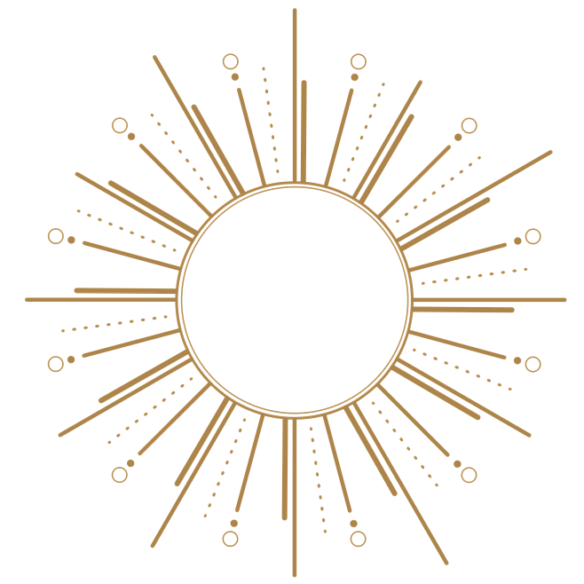 金色质感阳光欧式太阳月亮星星元素形状图案抽象ai矢量插画素材