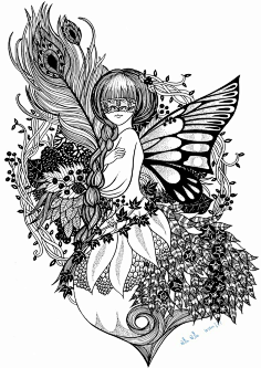 w-黑白插画/漫画