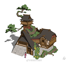 场景素材-花瓣网|陪你做生活的设计师 | 单体建筑