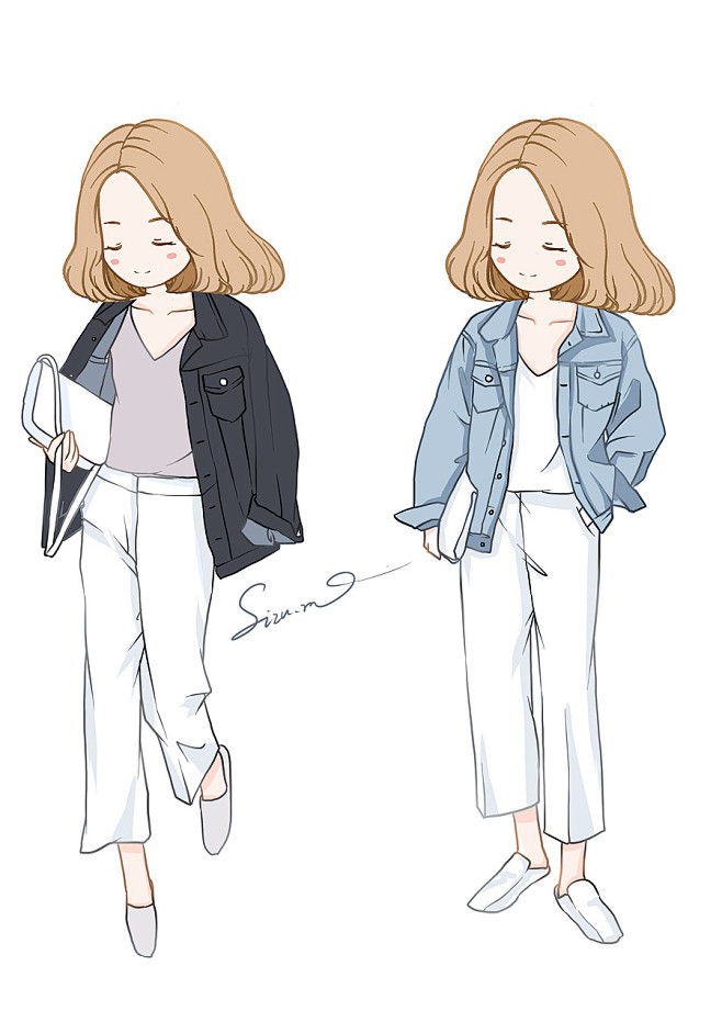 卡通人物服装穿搭|插画|插画习作|sizu25 - 原创