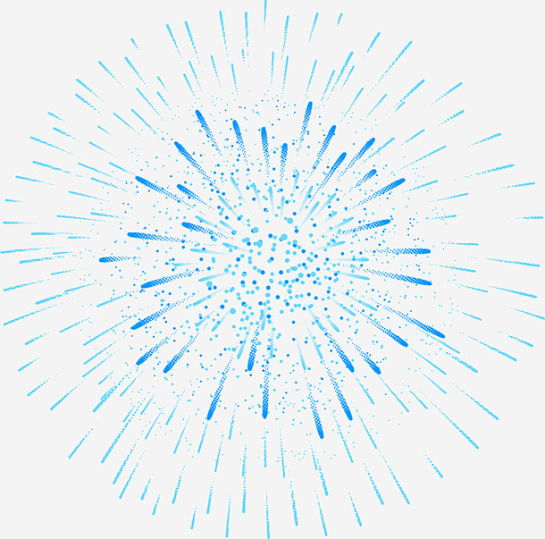 唯美烟花 新年烟花 新春烟花 春节烟花 温馨 蓝色烟花 免抠png 设计