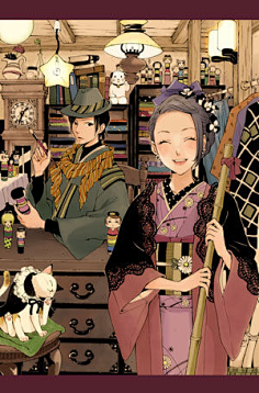 大正浪漫时期的男女特辑 : 在传统的日式服装搭配西洋风格的"大正浪漫