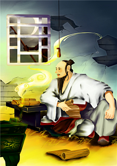 插画-花瓣网|陪你做生活的设计师 | 中华上下五千年-卧薪尝胆