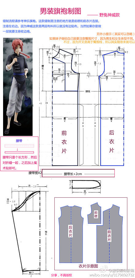 教程服装制作男旗袍制图神威的终于做出来了▽两兄妹终于团聚了话说肿