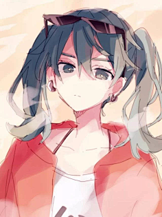 你好!坏人~采集到画师#初音未来#可爱#头像#女生