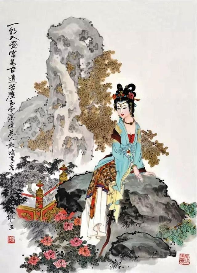 著名国画家连环画家项维仁和他的工笔重彩仕女画