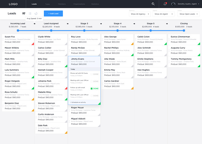 crm leads pipeline