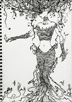 以胖子的霸气征服世界采集到黑白装饰画 #插画# #针管笔 #原创# #手绘