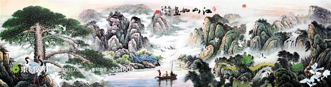 江山如画山水国画