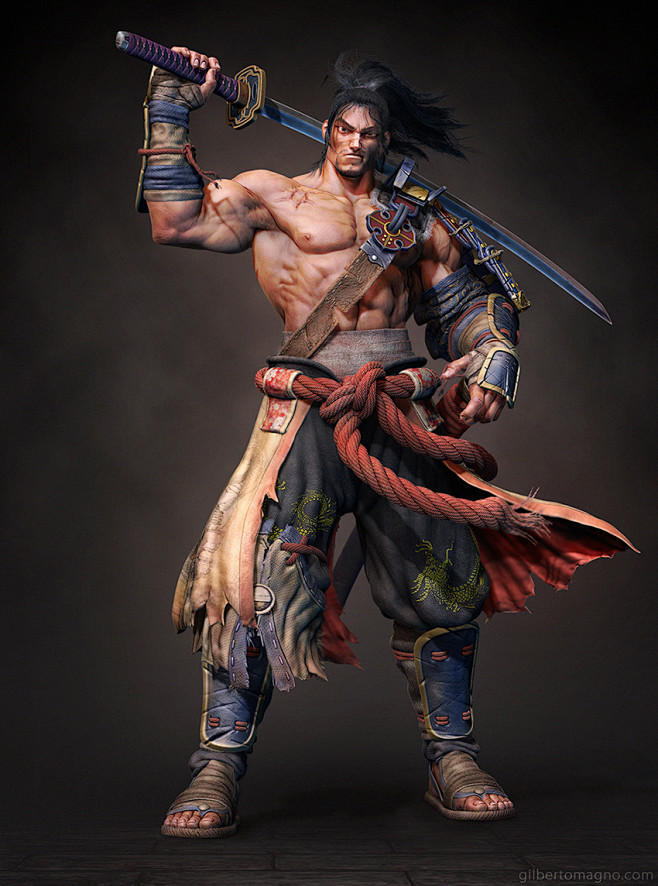 游戏原画—男战士