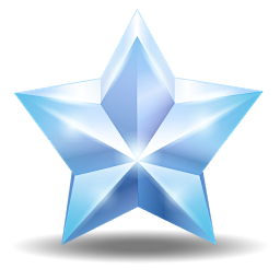 蓝色的五角星图标iconpngcom