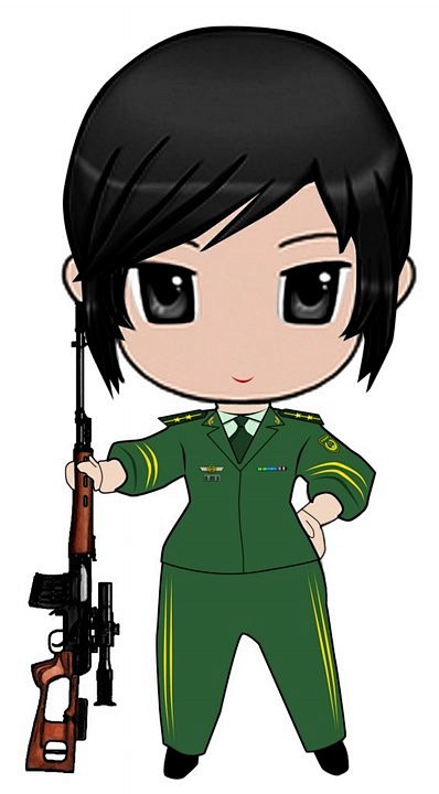 武警与解放军的卡通男兵女兵_河南建业吧_百度贴吧