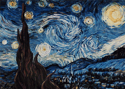 gif梵高的星空是几百年不曾褪色的浪漫
