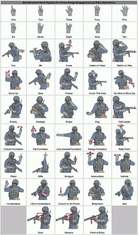 绘画参考军用手语原来我一直拿6当作3