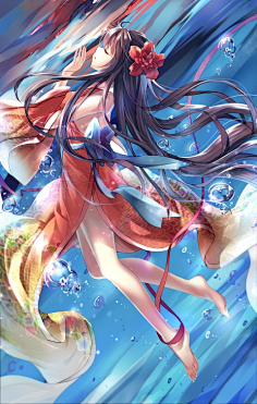 锦鲤浮沉镜里天