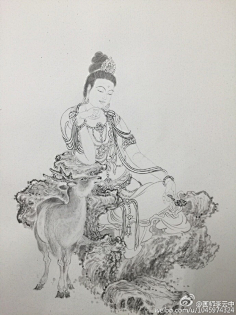 白描工笔画(佛像)