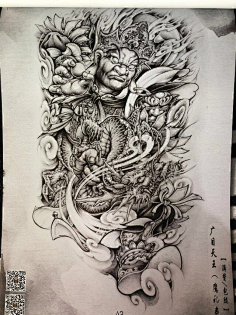 纹身绘画手稿完成-花瓣网|陪你做生活的设计师 | 阎王