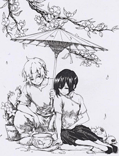 花开大鱼海棠_槿槿裕_大鱼海棠圈插画_网易gacha二次元社区#小清新