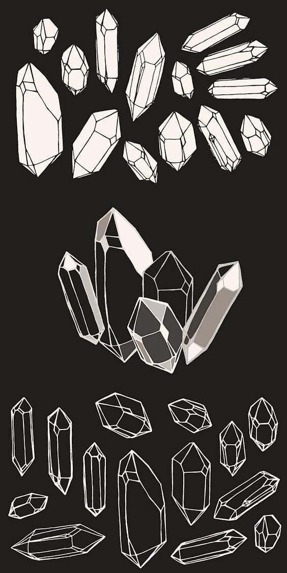 矿石晶体画法