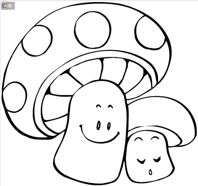卡通蘑菇简笔画蘑菇皮蓬儿童简笔画图片大全