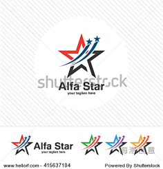 在站酷海洛上star logo的类似图片出来的
