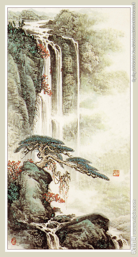 中国元素 画国画 文化艺术 绘画书法 学国画 国画 中国画 山水风景
