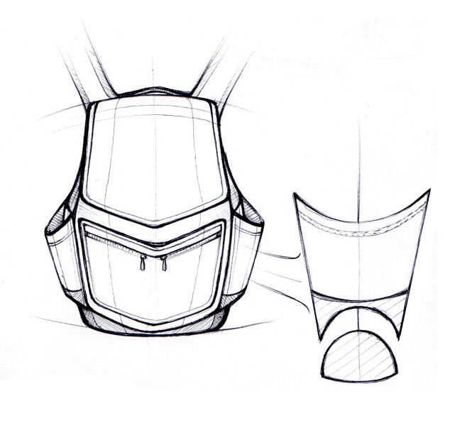 马克笔手绘背包工业设计产品设计普象网