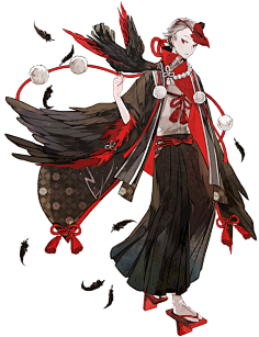 涂两只狐狸和月亮,快到碗里来#刀剑乱舞# #刀剑乱舞中文版#.