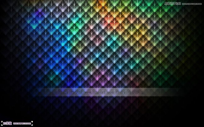 p制作彩色效果的菱形格子背景,52photoshop教