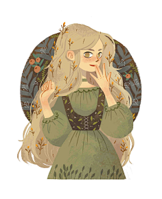 com 森女系 植物系列插画-senny-森妮_森女系,植物,原创,插画,少女