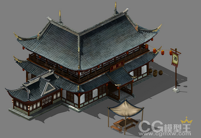 精品古代建筑模型完美整理解压后536g三渲二场景必备资源