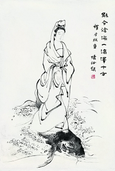 礼尚往来动漫铺采集到观世音菩萨白描