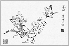 工笔白描
