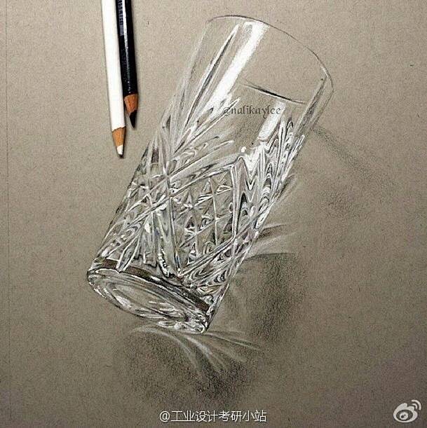 玻璃材质的画法工业设计工业设计手绘