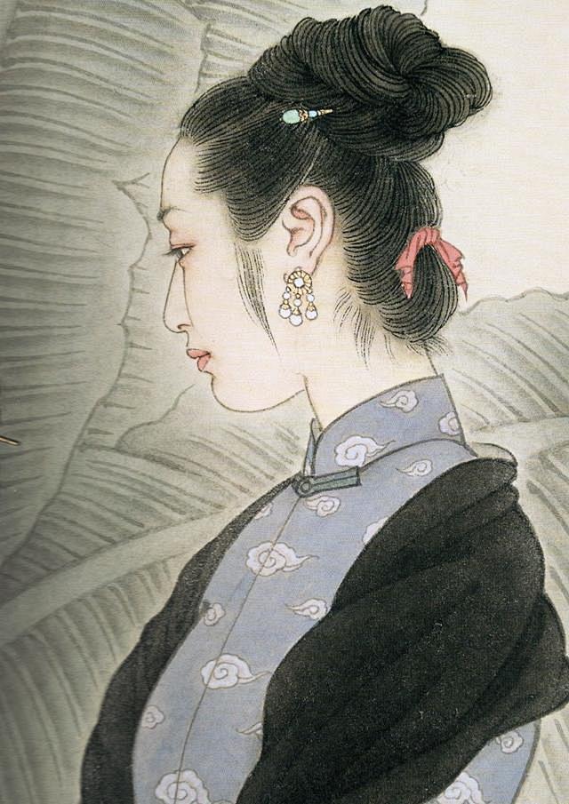 著名国画家连环画家画坛伉俪赵国经和王美芳的工笔仕女画