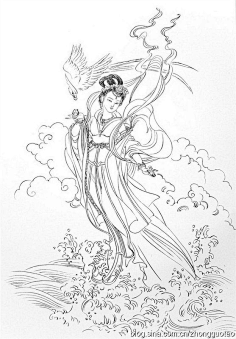 花瓣网|陪你做生活的设计师 国画家项维仁白描人物作品2(50p