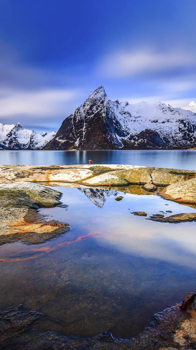 雪景风景美图壁纸河流山