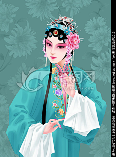 戏剧-花瓣网|陪你做生活的设计师 | 中国风——黑白画凤冠霞衣