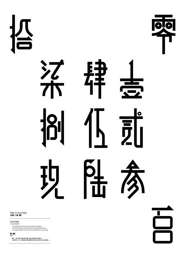 罗马数字融入中文数字 意外合拍 : Designed b