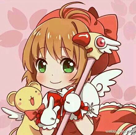 百变小樱魔术卡  二次元 动漫 萌系少女 q版少女