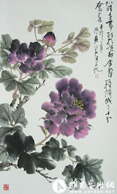 詹仁左花鸟画