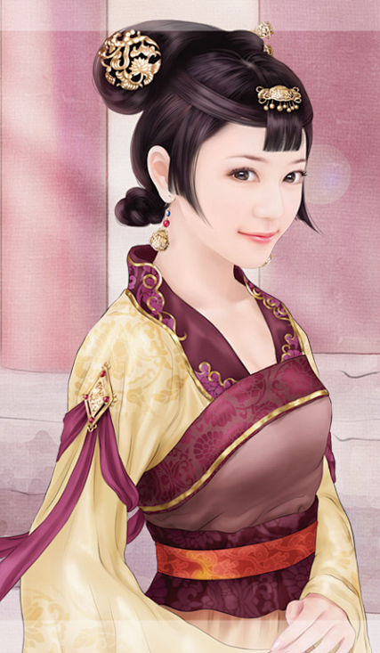 古代美女转手绘