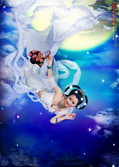 经典古装 嫦娥奔月美少女 花仙女娃娃玩偶
